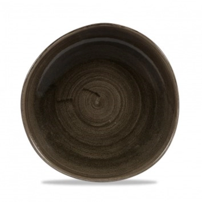 Assiette plate organic iron black 26.4cm
