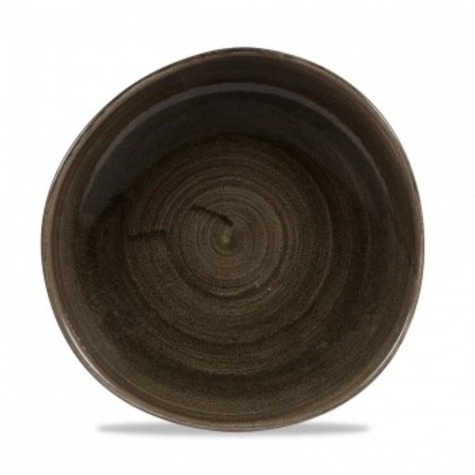 Stonecast patina iron black assiette plate organic 28.6cm