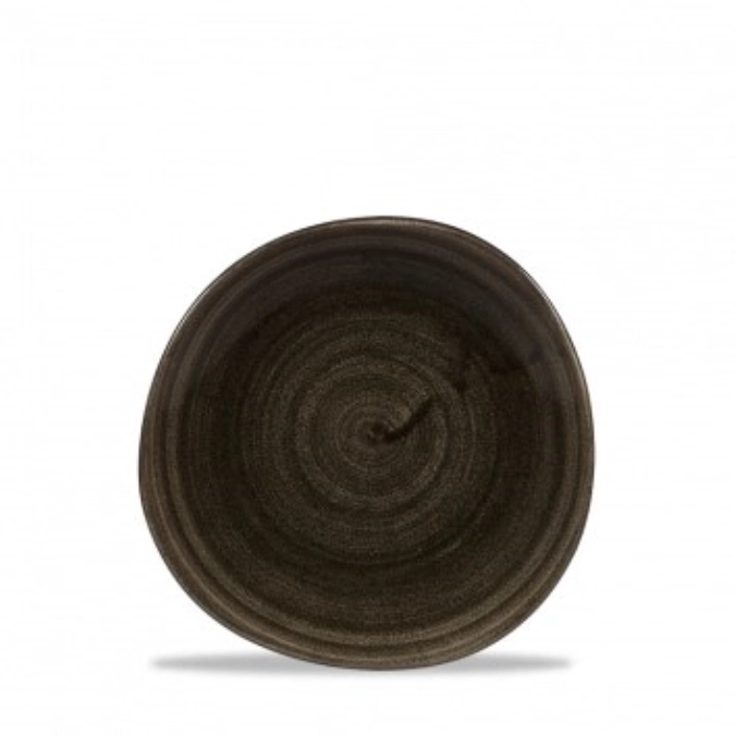 Assiette plate organic iron black 18.6cm