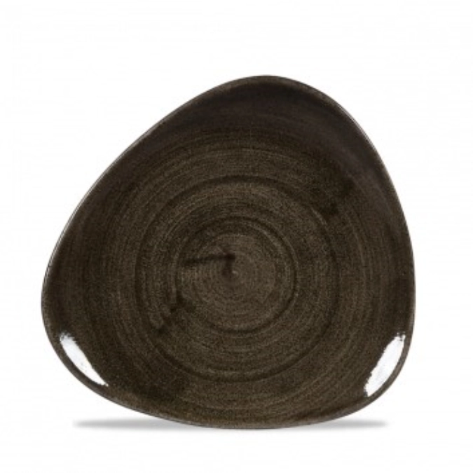 Assiette triangle plate iron blakc 19.2cm