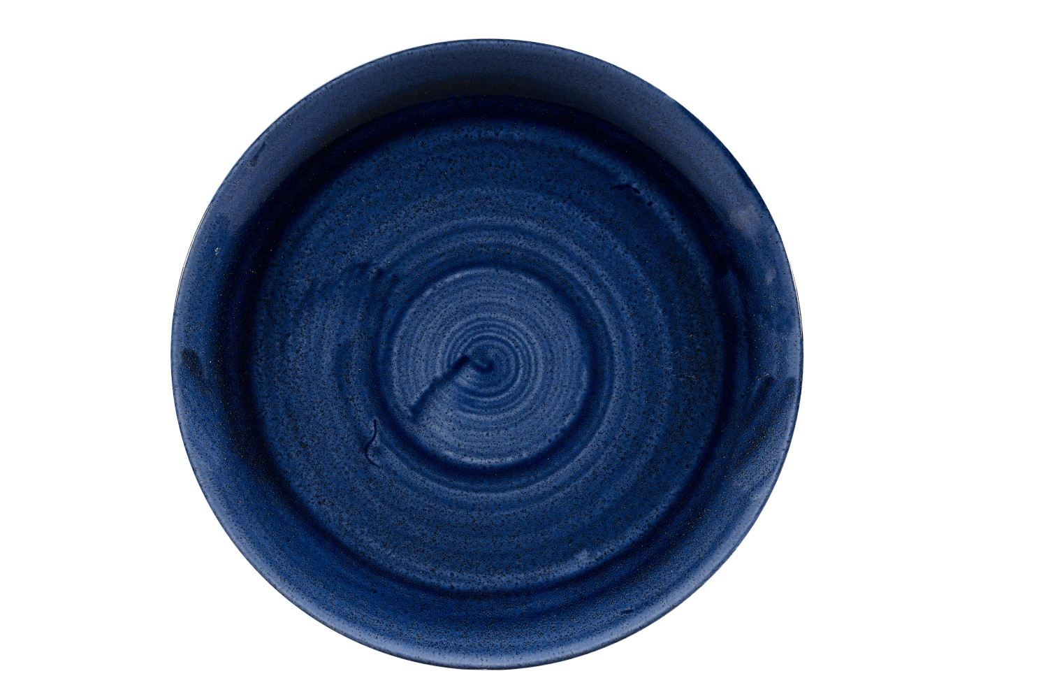 Assiette coupe plate patina cobalt blue 28.8cm