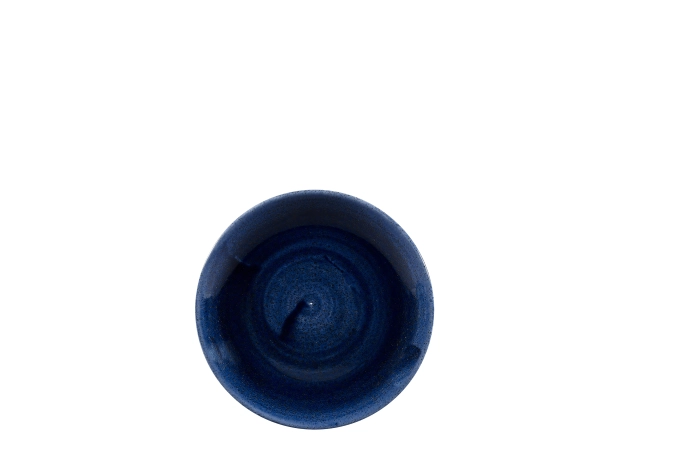 Assiette coupe plate patina cobalt blue 16.5cm