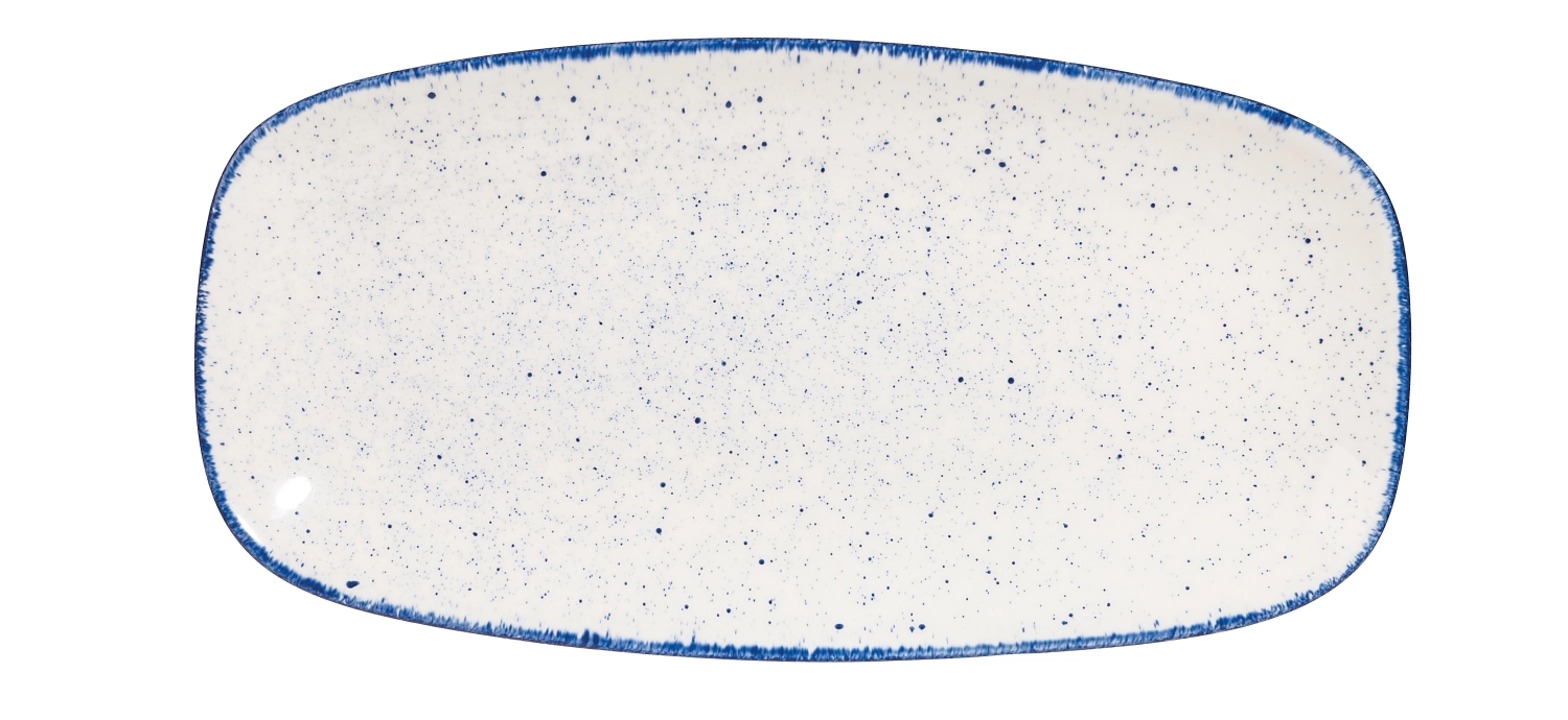 Assiette rectangulaire chefs oblong indigo 29.8x15.3cm