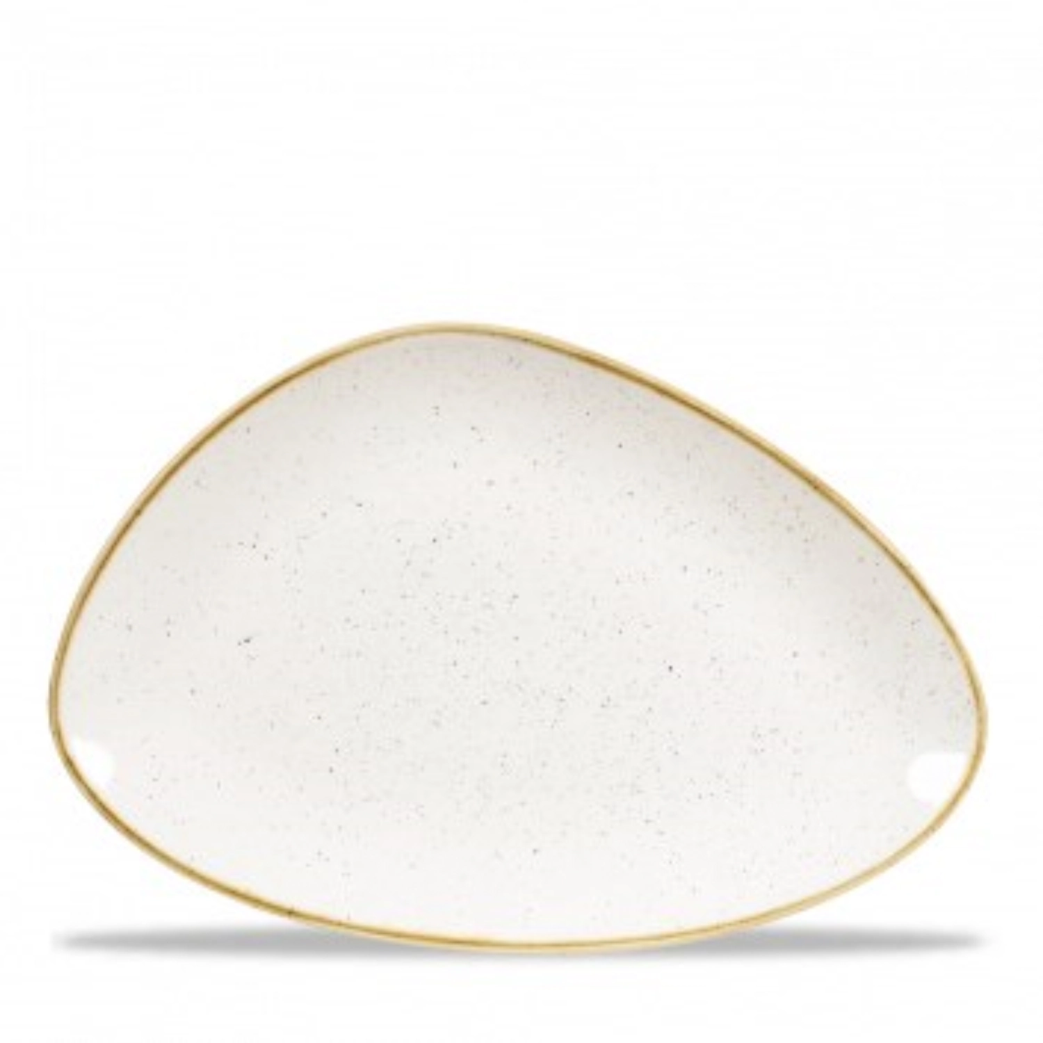 Assiette chefs triangulaire barley white 30.4x20.5cm
