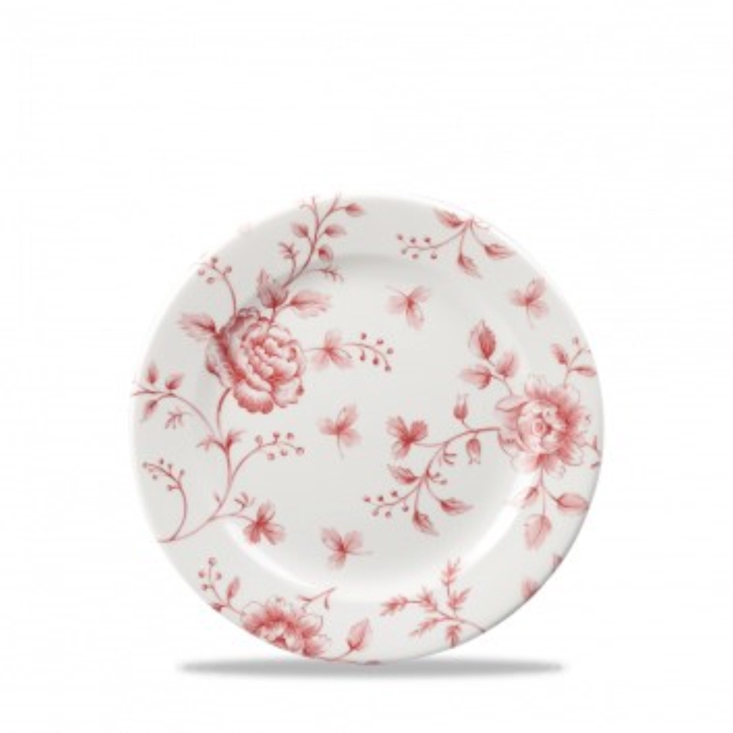 Assiette plate aile cranberry rose chintz 17cm