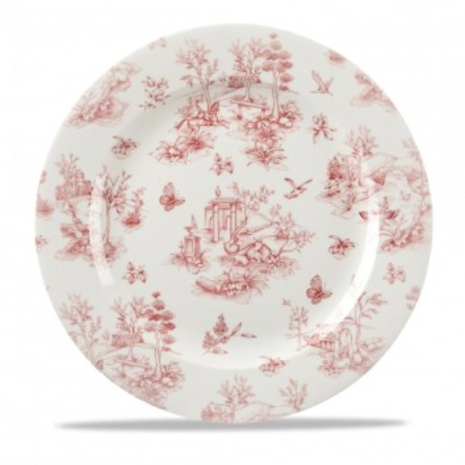 Assiette plate aile cranberry toile 30.5cm