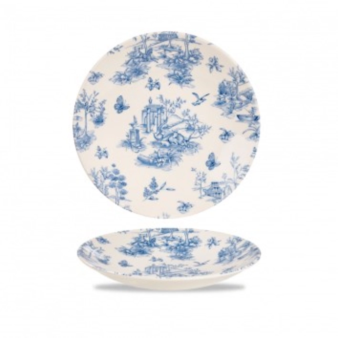 Assiette creuse forme coupe prague toile 25.5cm