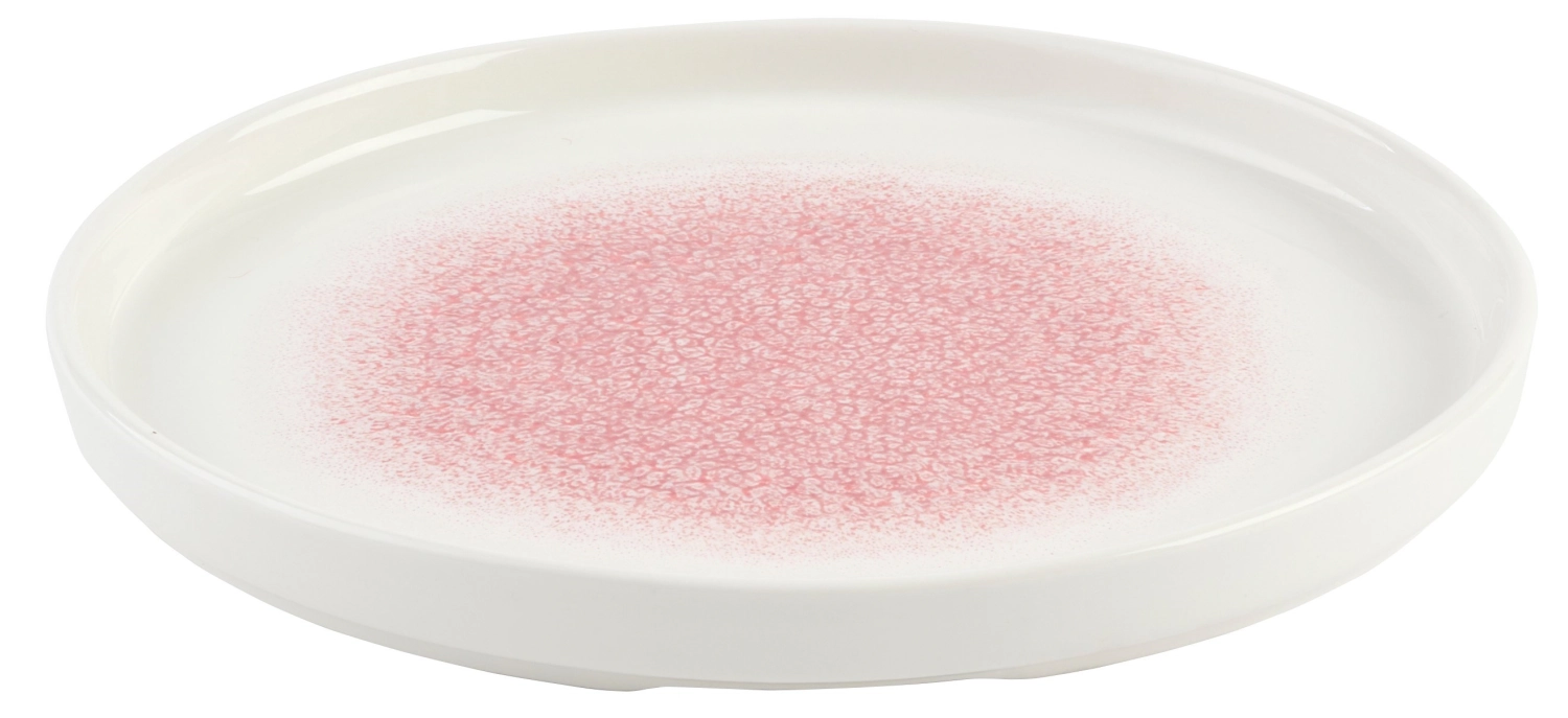 S.P. Raku Quartz Rose Chefs Assiette Plateau Rond