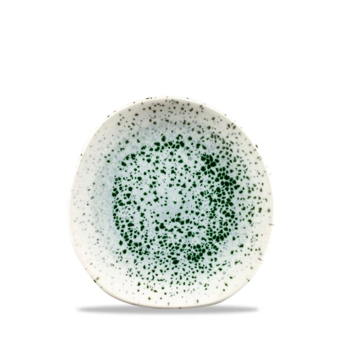 Assiette plate organic mineral green 18.6cm