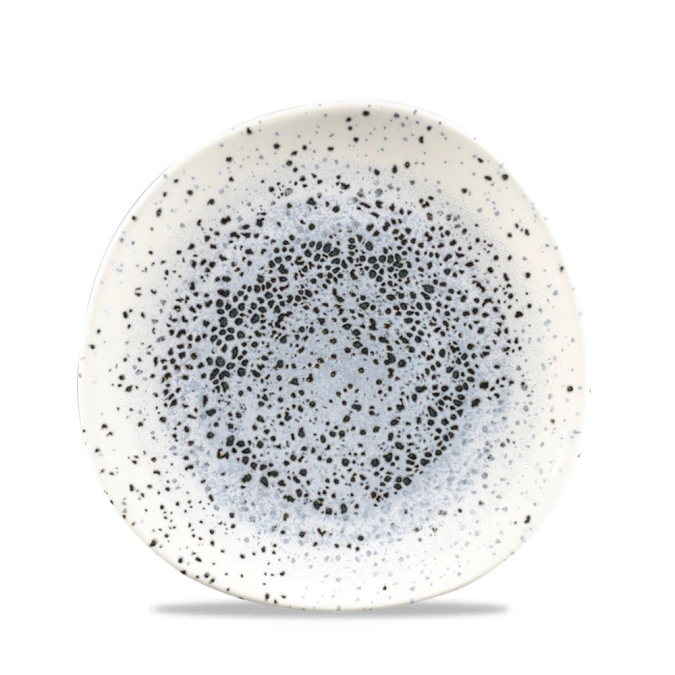 Assiette plate organic mineral blue 21cm