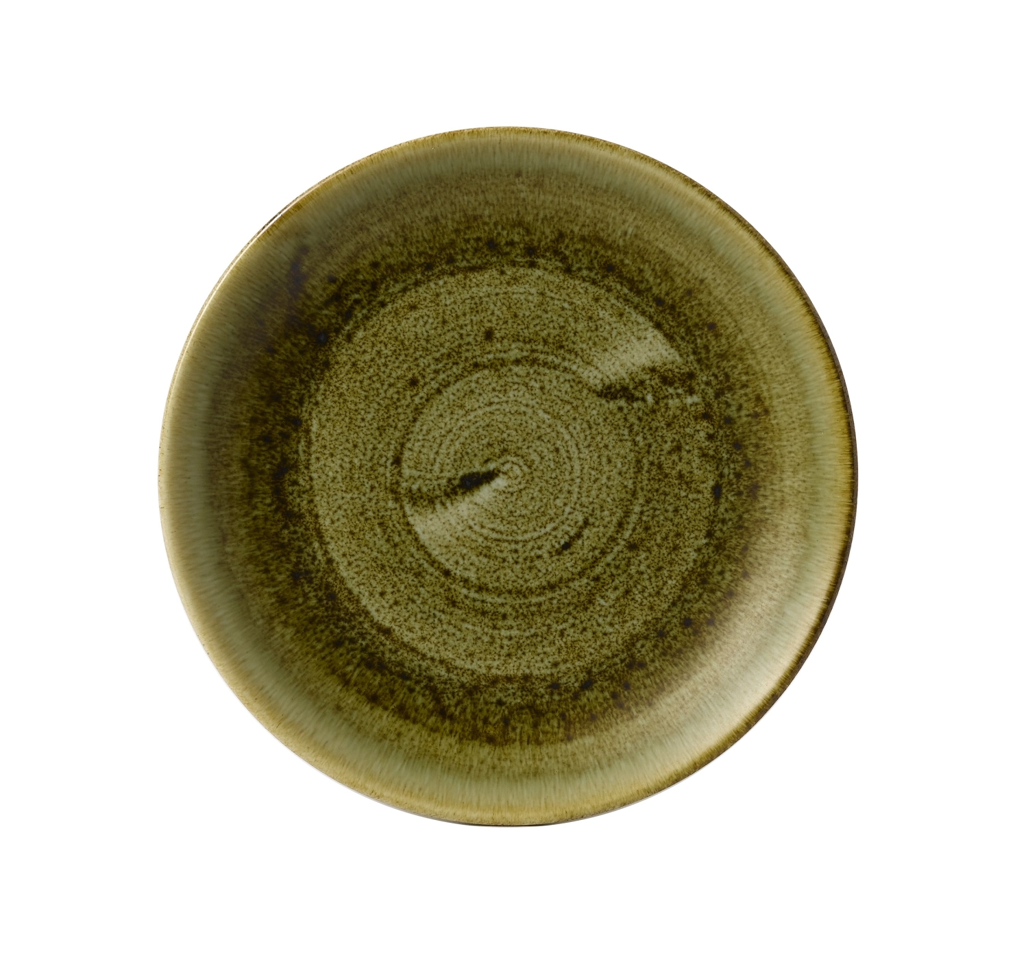 Stonecast Plume Olive Coupe Teller flach