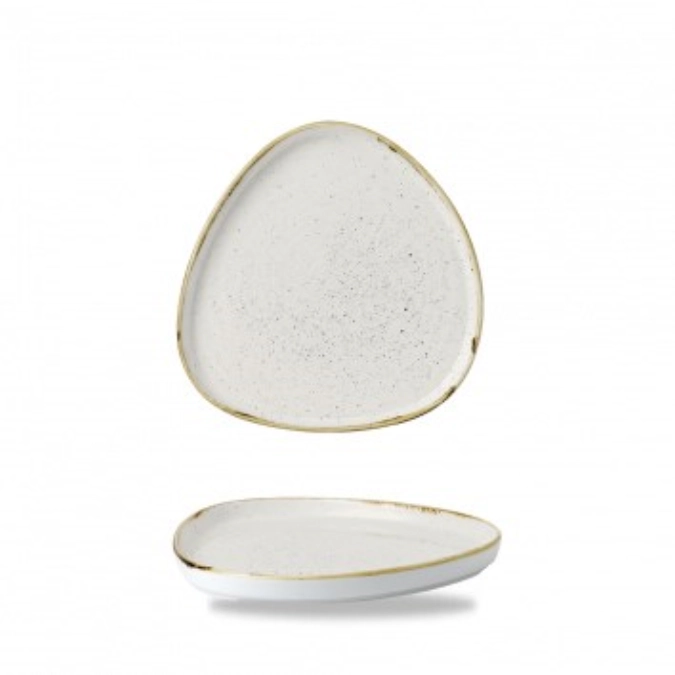 Assiette triangle avec bords droits 20cm