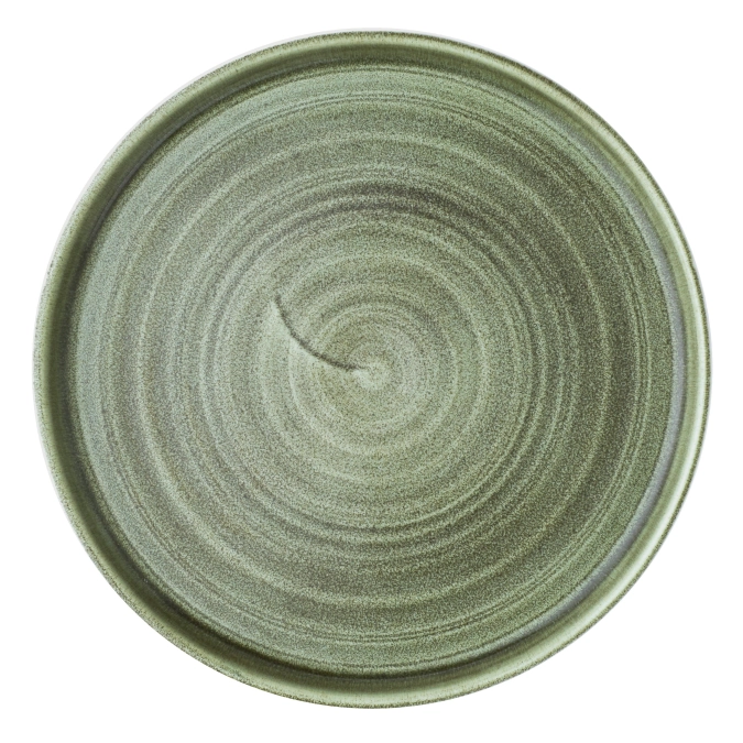 Stonecast Patina Burnished Green Assiette plate enveloppante