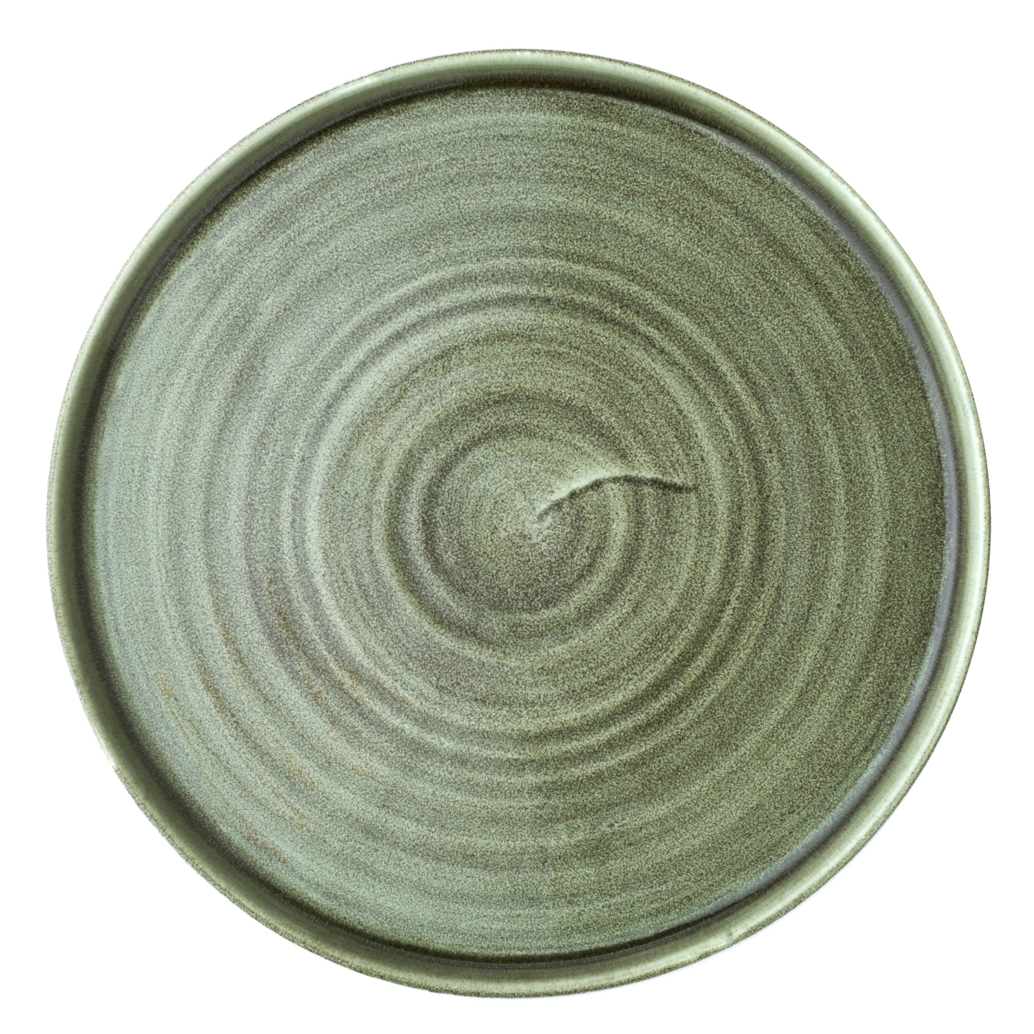 Stonecast Patina Burnished Green Assiette plate enveloppante