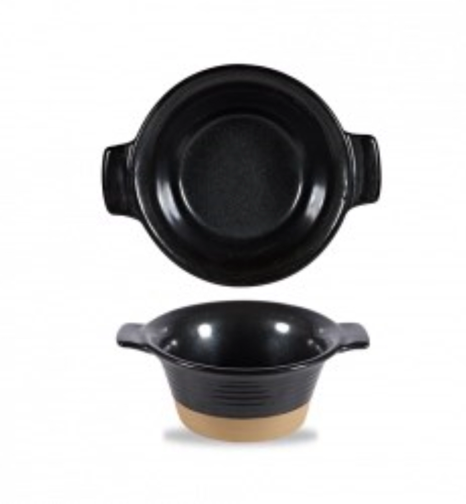 Igneous Black Topf mit Griffen tief