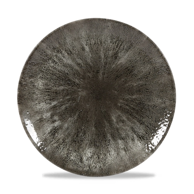Assiette coupe plate stone quartz black 26cm