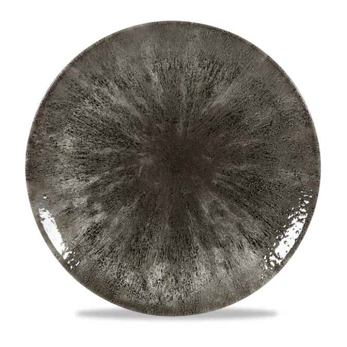 Assiette coupe plate stone quartz black 28.8cm