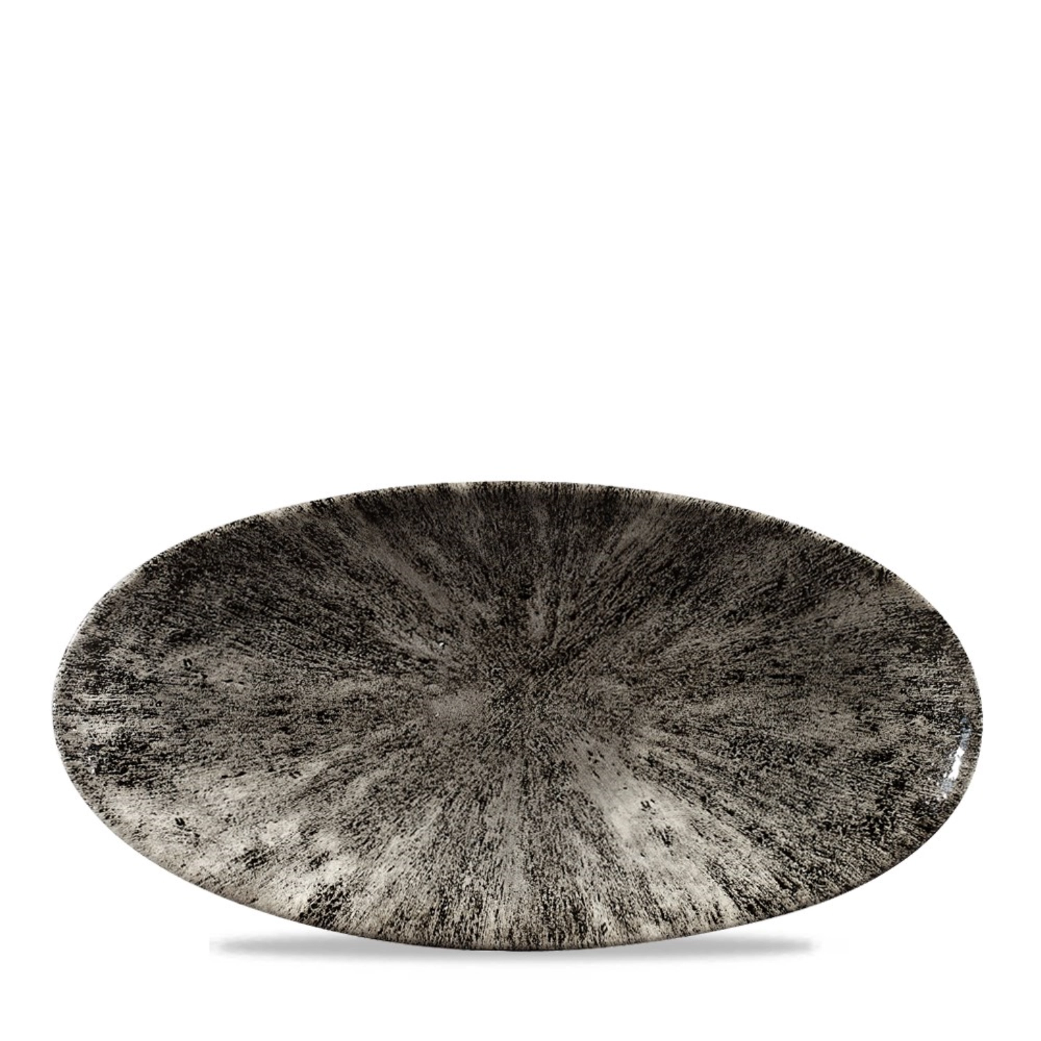 Assiette ovale chef stone quartz black 30x15cm