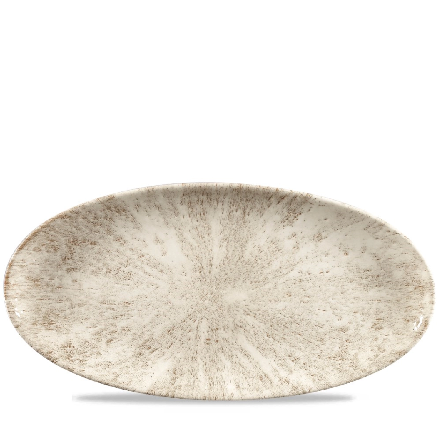 Assiette ovale chef stone agate grey 35x17.5cm