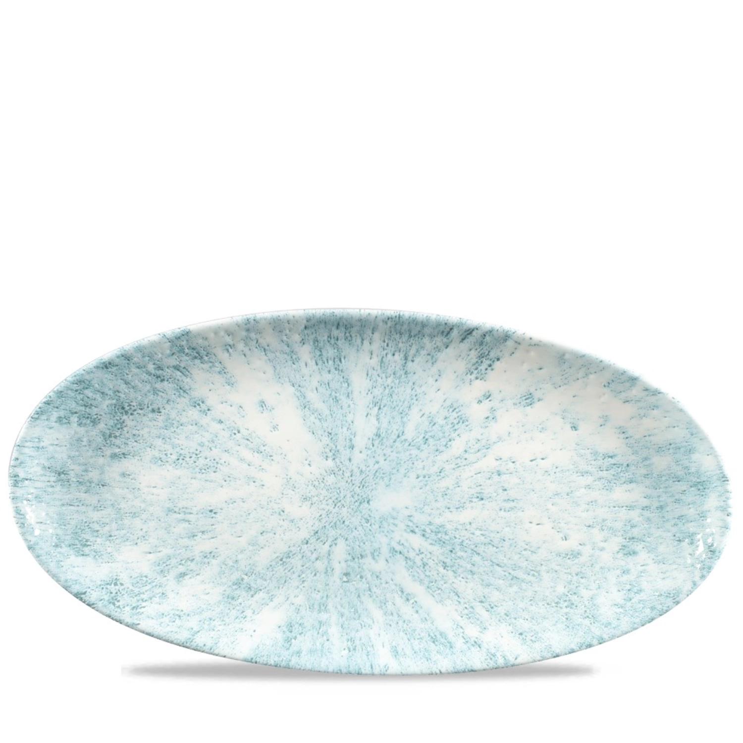 Assiette ovale chef stone aquamarine 35x17.5cm
