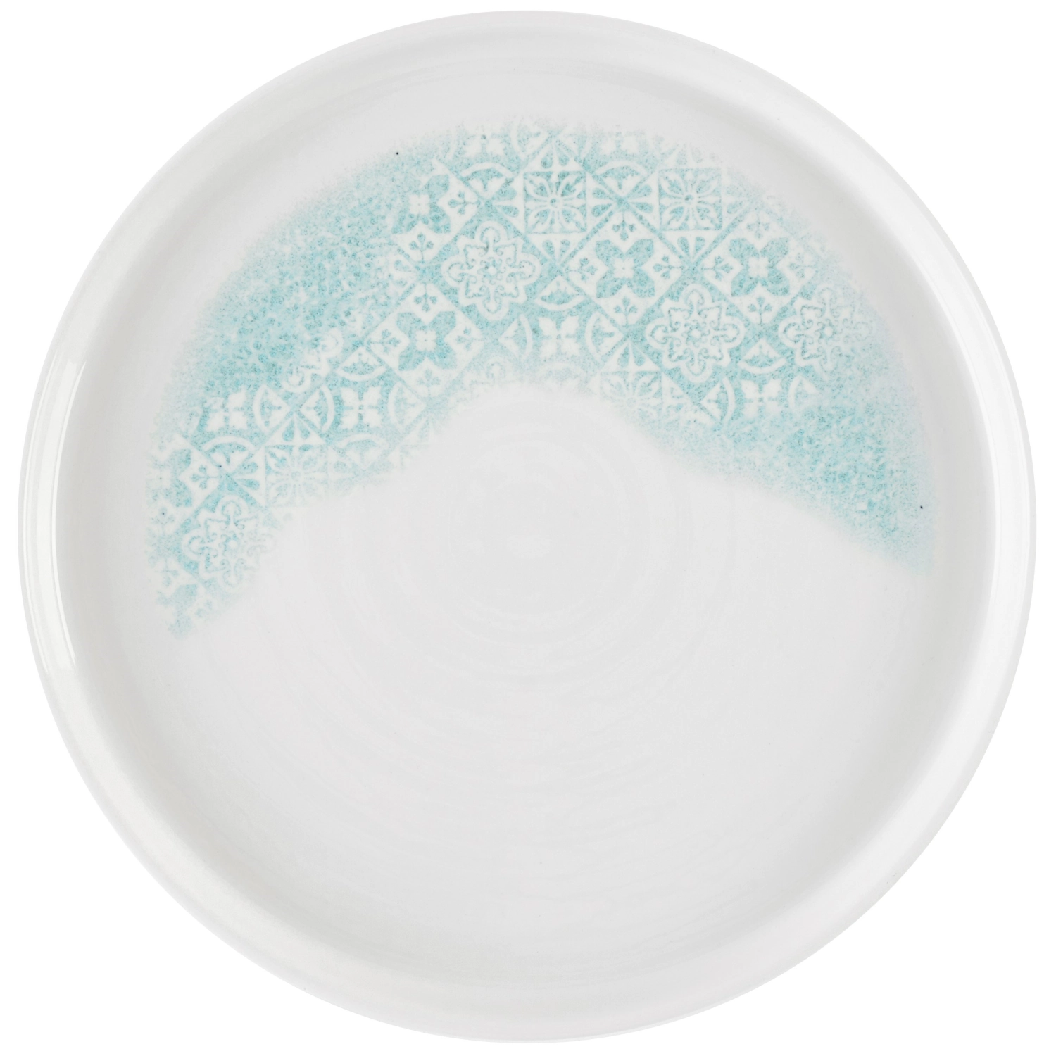 Vintage Prints Med Tiles Aquamarine Assiette ronde de chef