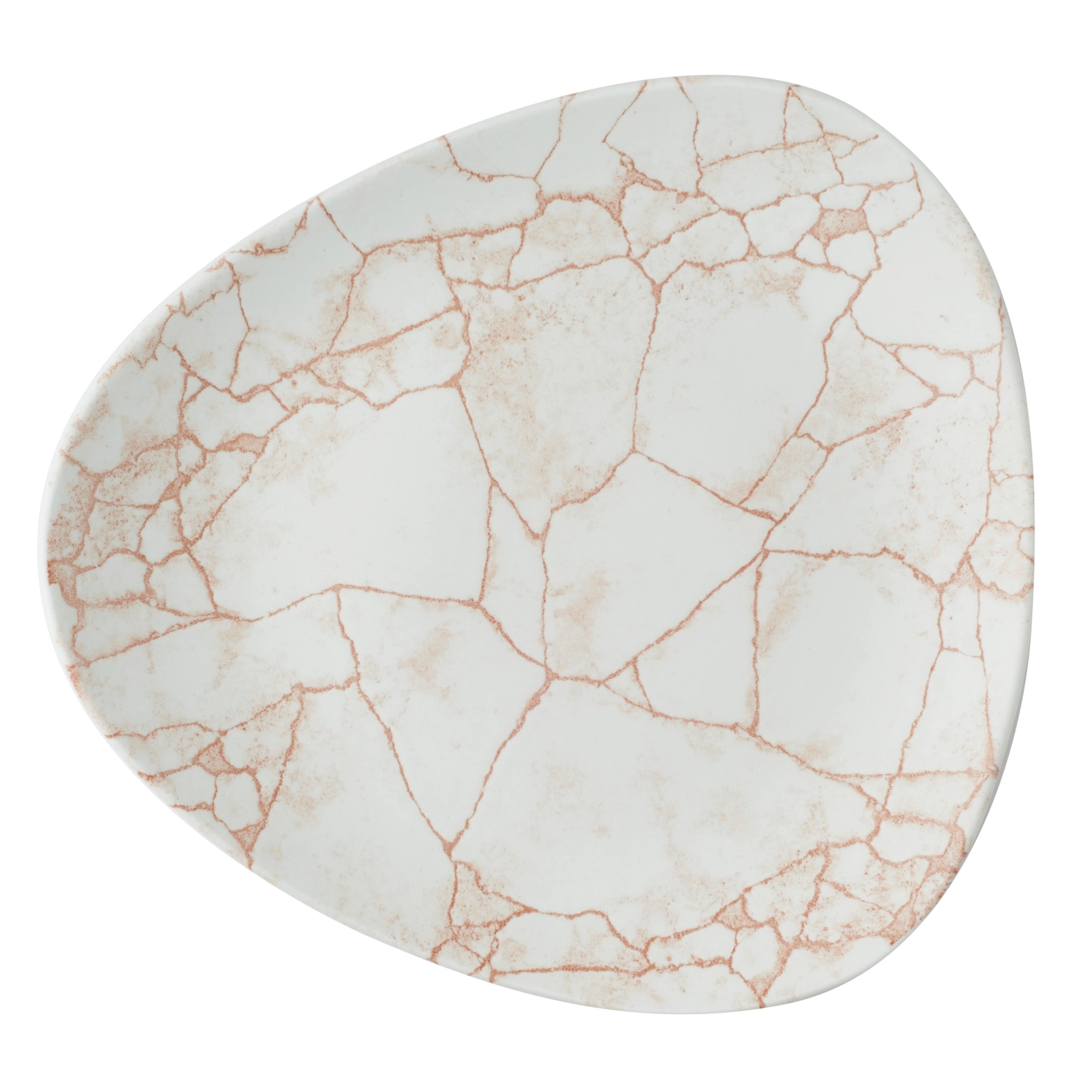 S.P. Kintsugi Coral Triangel Teller flach