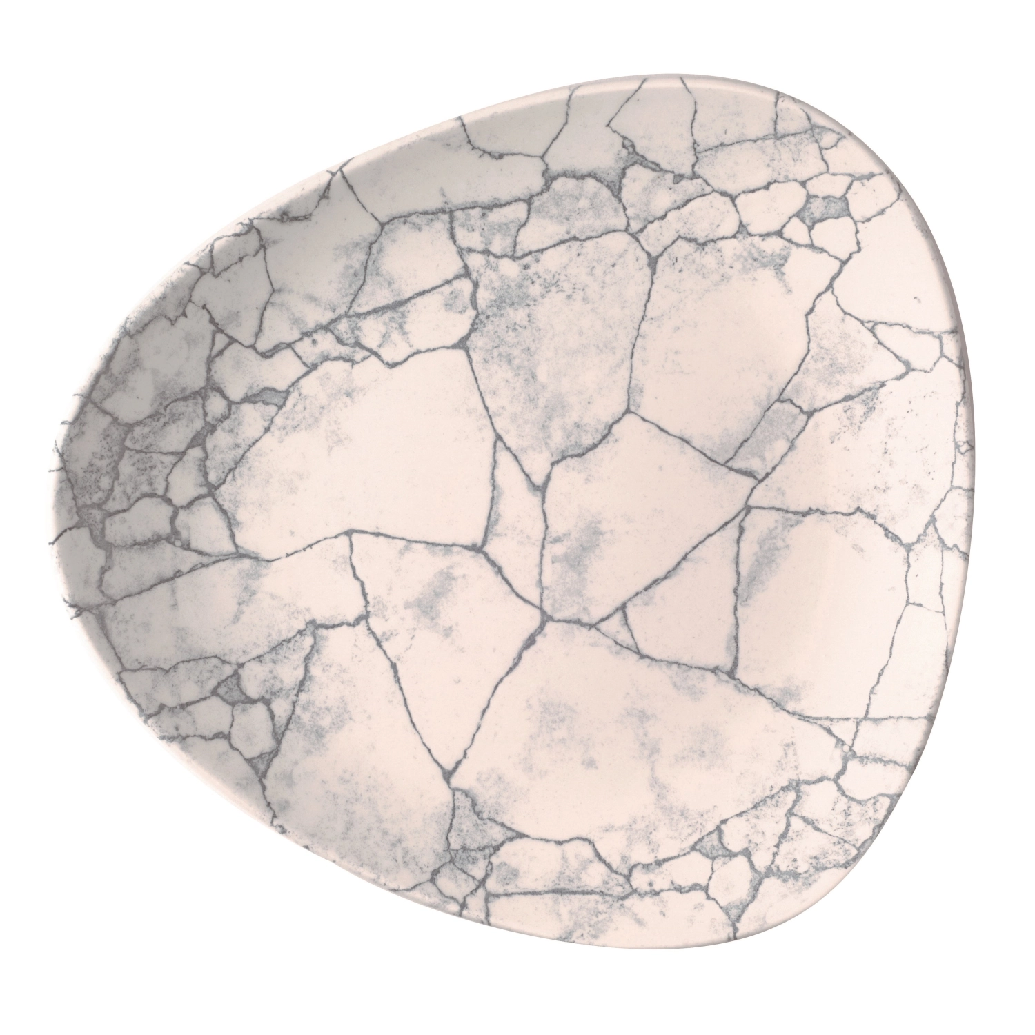 S.P. Kintsugi Pearl Grey Triangel Teller flach