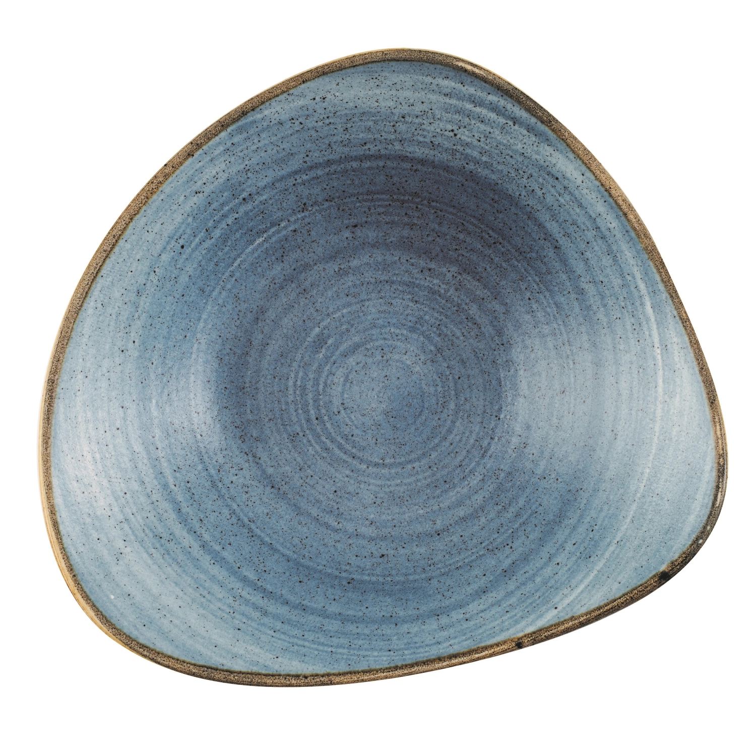 Stonecast Raw Teal Assiette triangulaire creuse