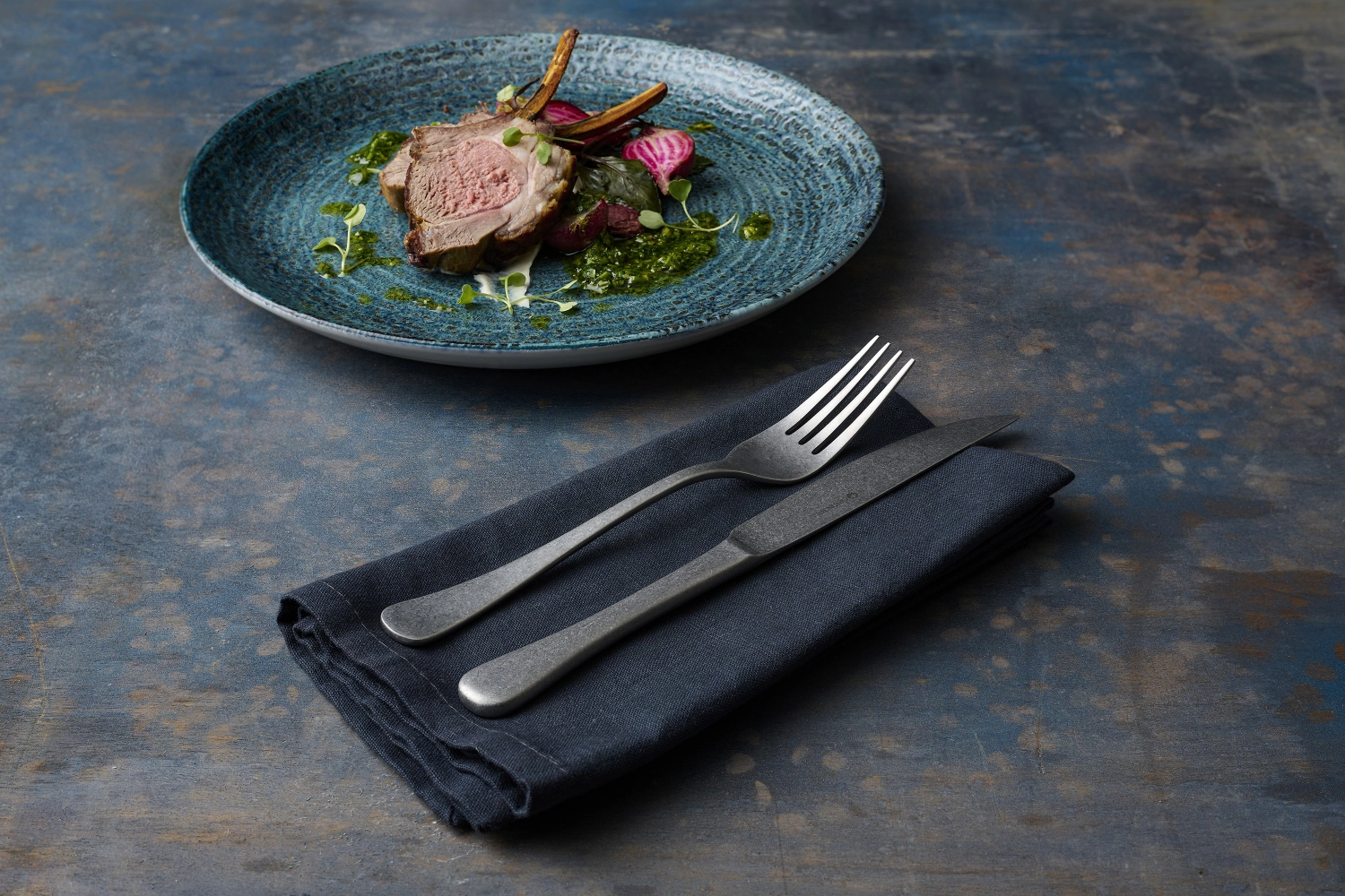 Homespun Chroma Marine Coupe Assiette plate