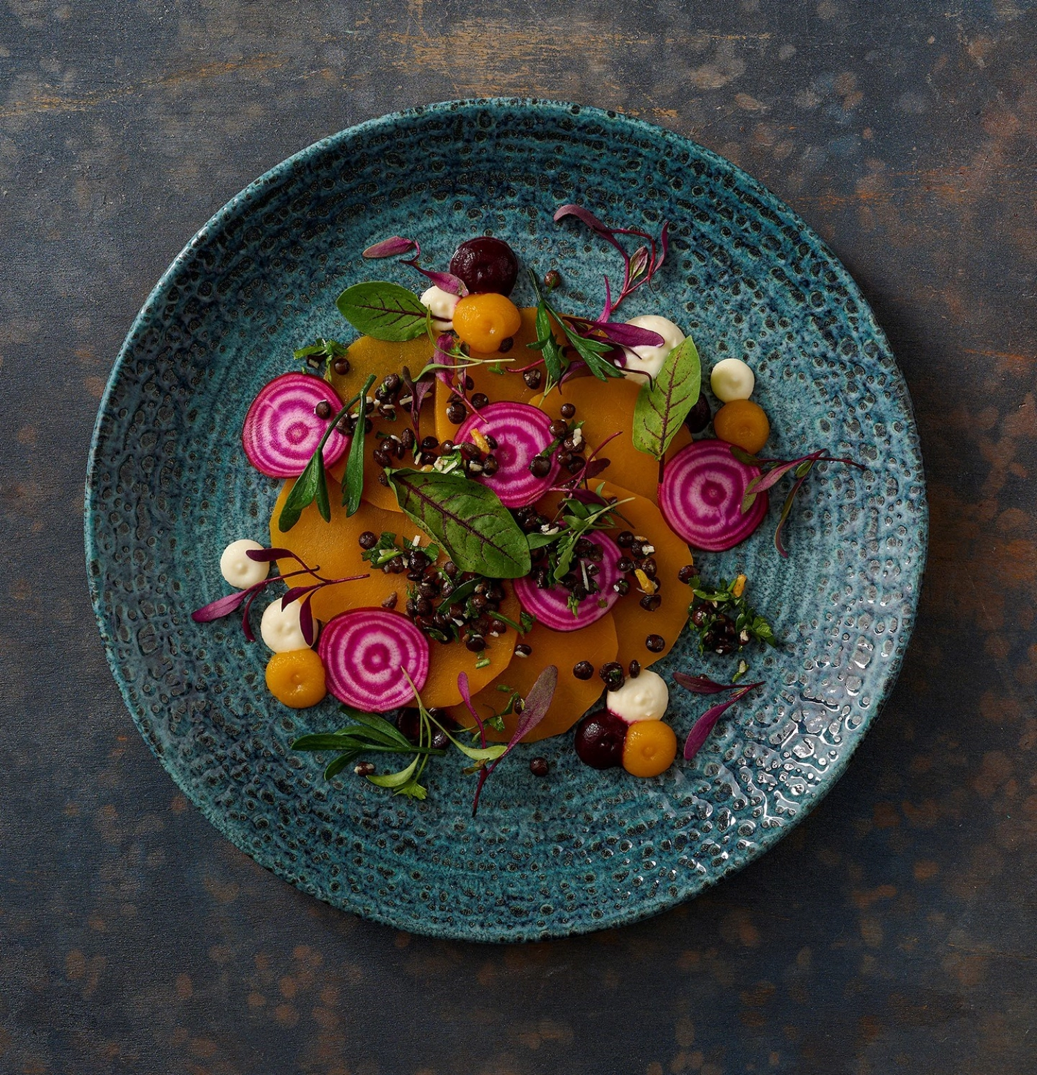 Homespun Chroma Marine Coupe Teller flach