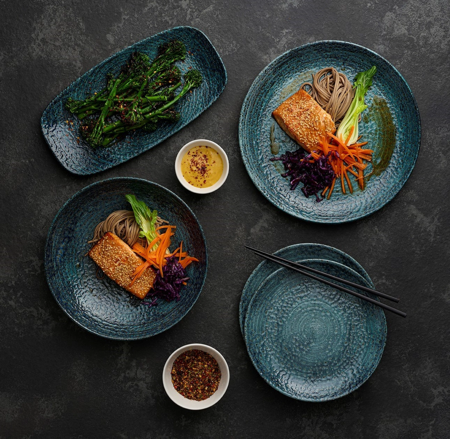 Homespun Chroma Marine Coupe Assiette creuse