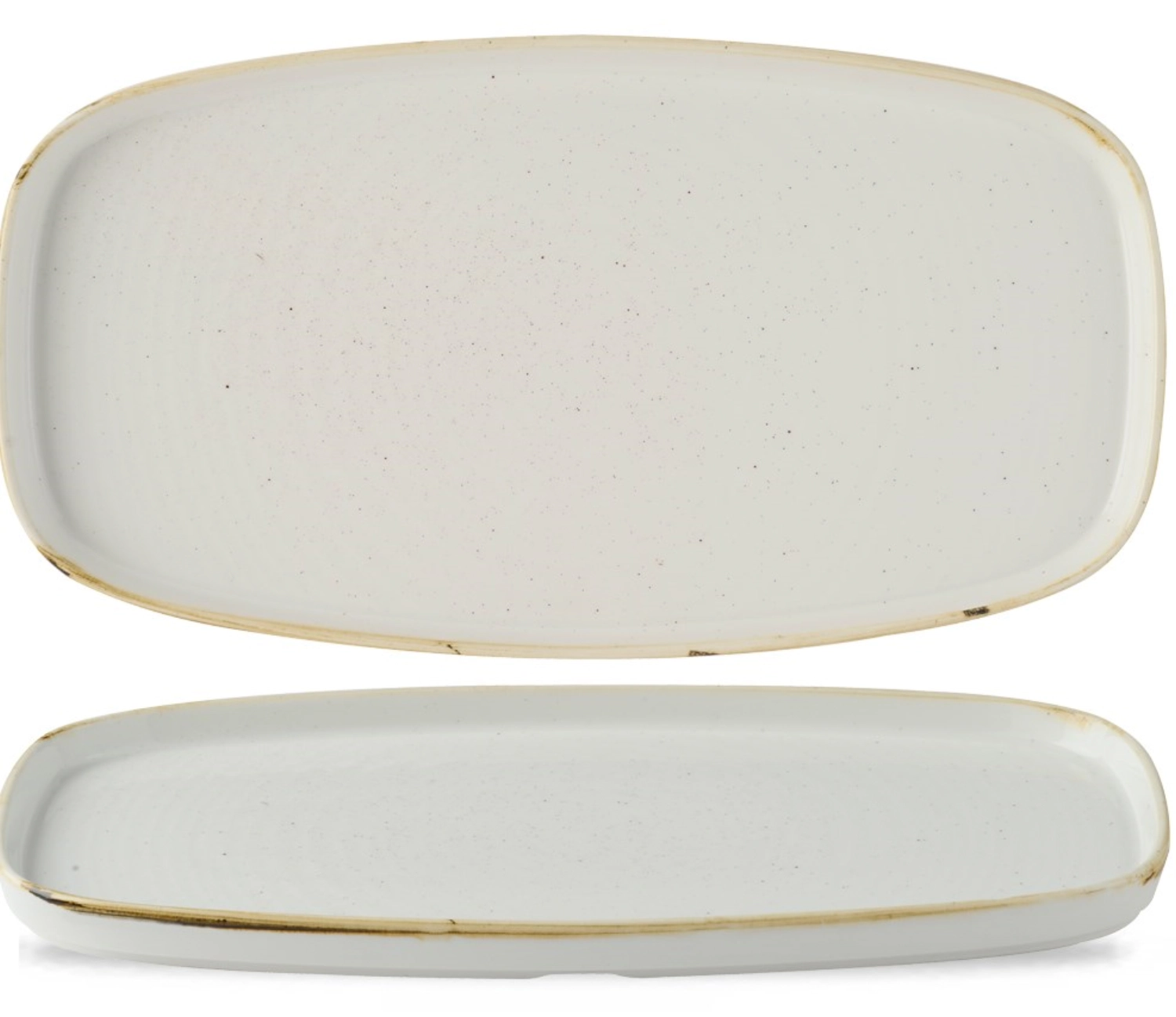 Stonecast Chefs Walled Oblong Platte Barley weiss
