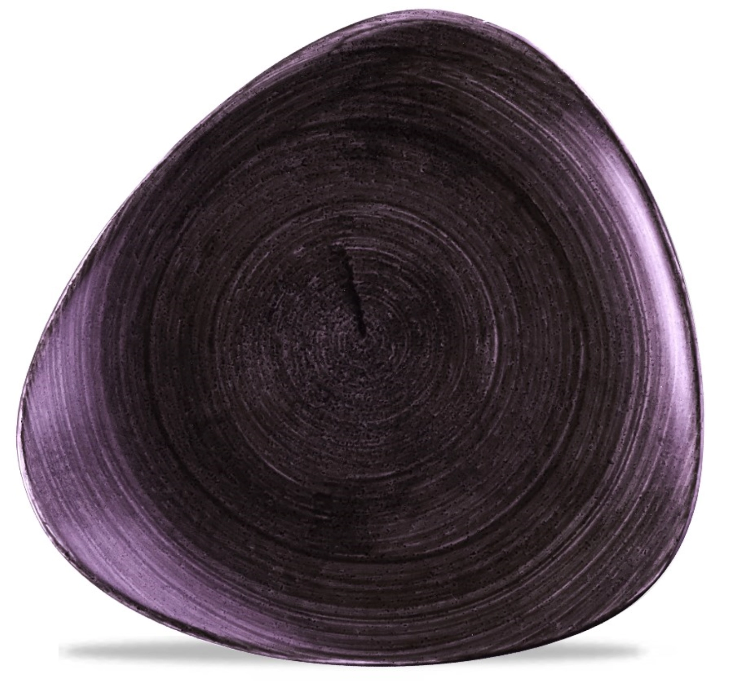 Stonecast Patina Deep Purple Triangle Assiette plate