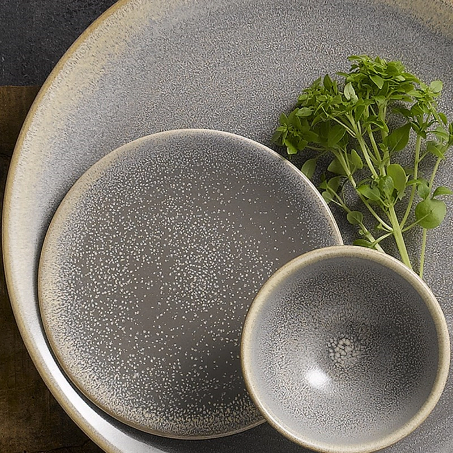 Evo Granite Coupe Assiette plate