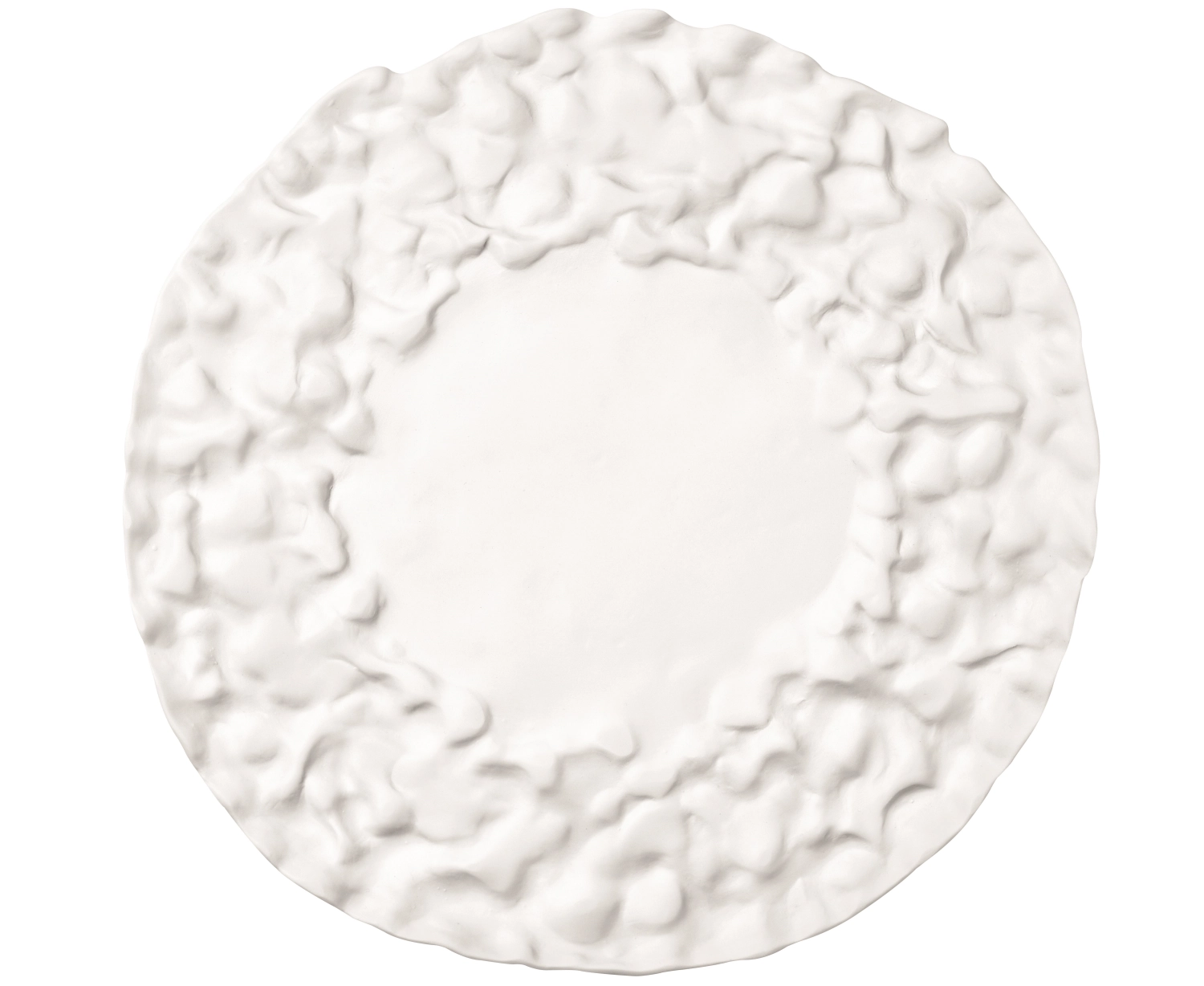 Materia Teller flach rund 23cm unglasiert