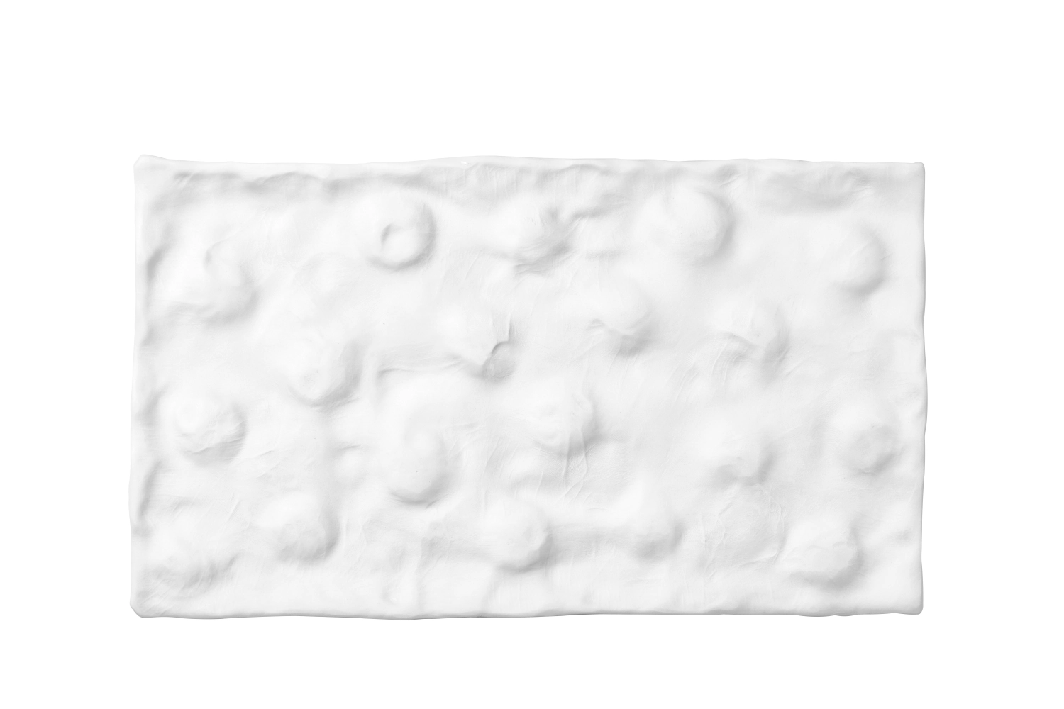 Materia Platte rechteckig Vulcano unglasiert