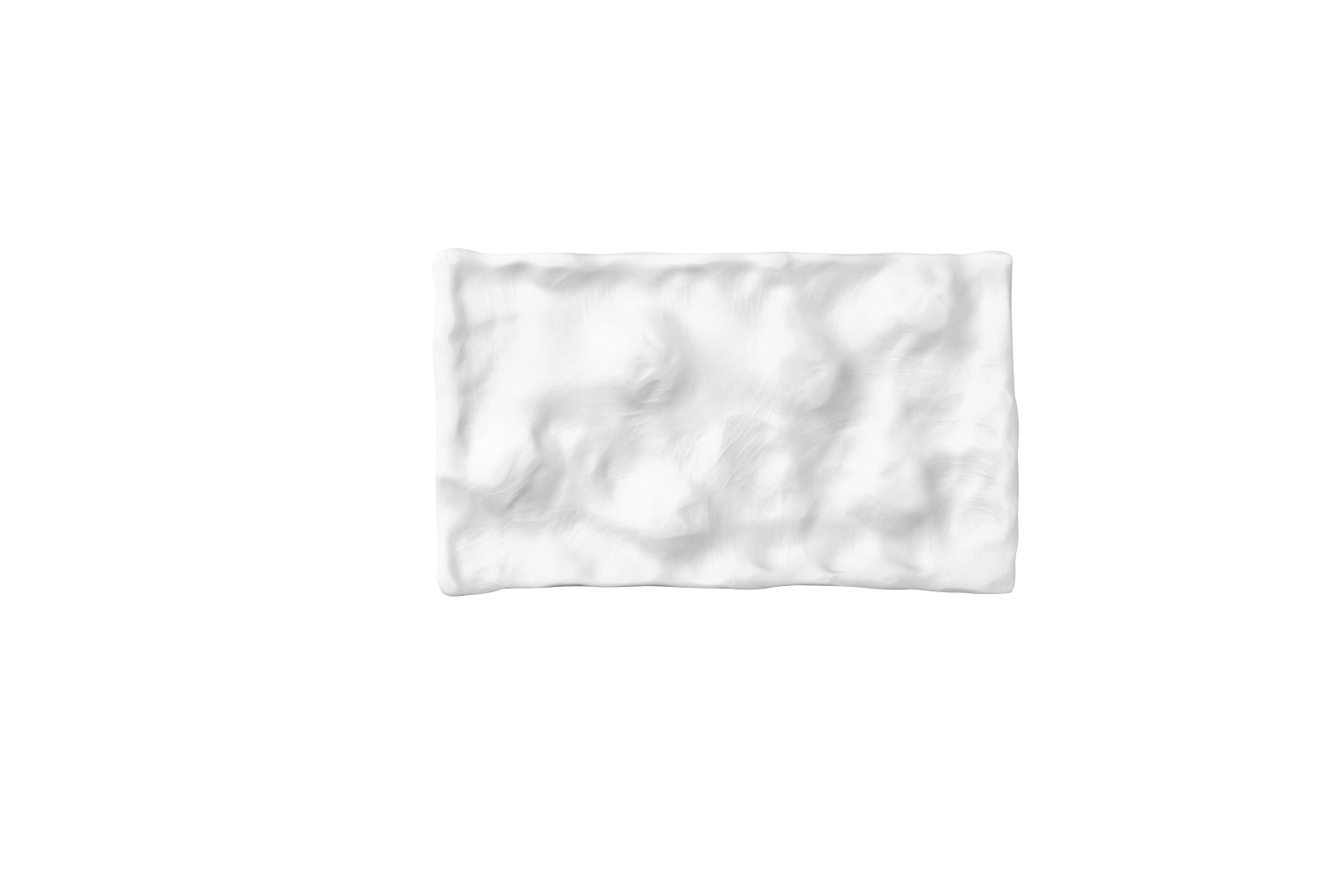 Materia Platte rechteckig Vulcano glasiert