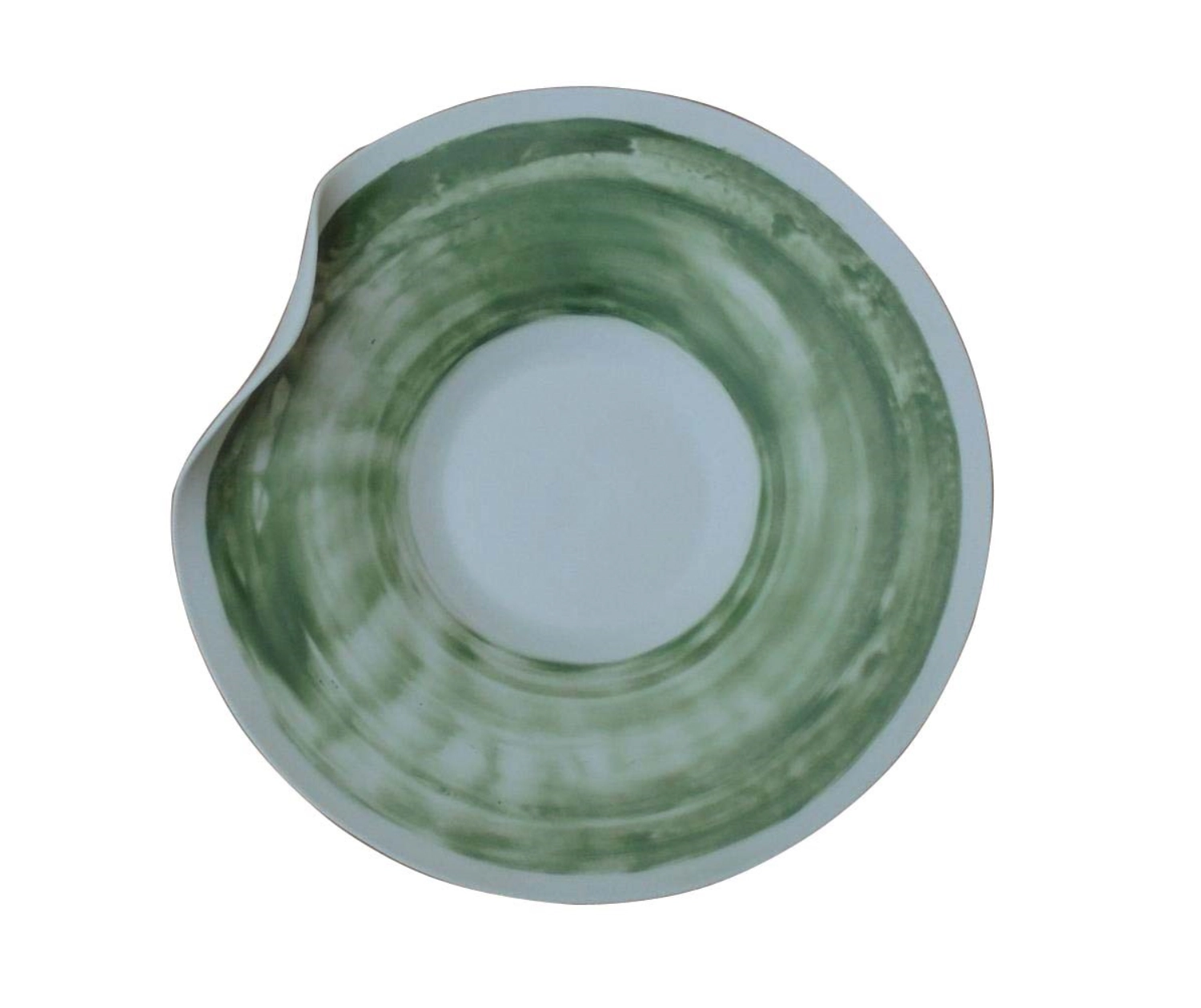 Diva Gourmet Teller tief gebogen 28cm matt grün