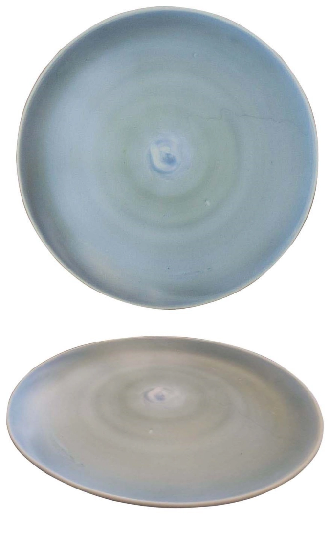 Diva Teller halbtief 27cm matt blau