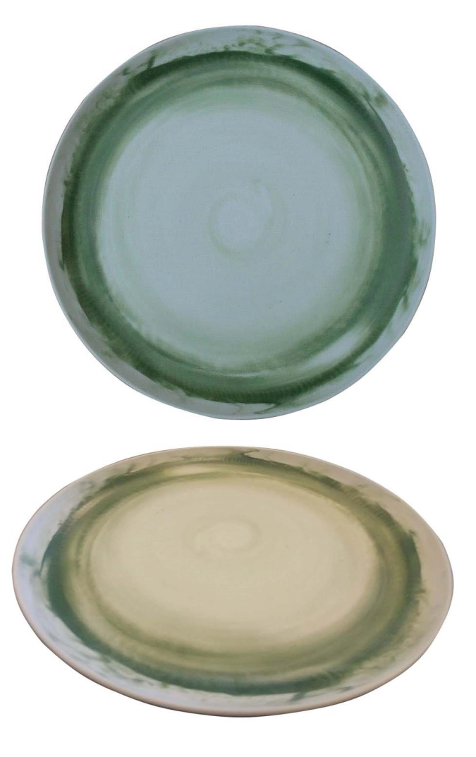 Diva Teller halbtief 27cm matt grün