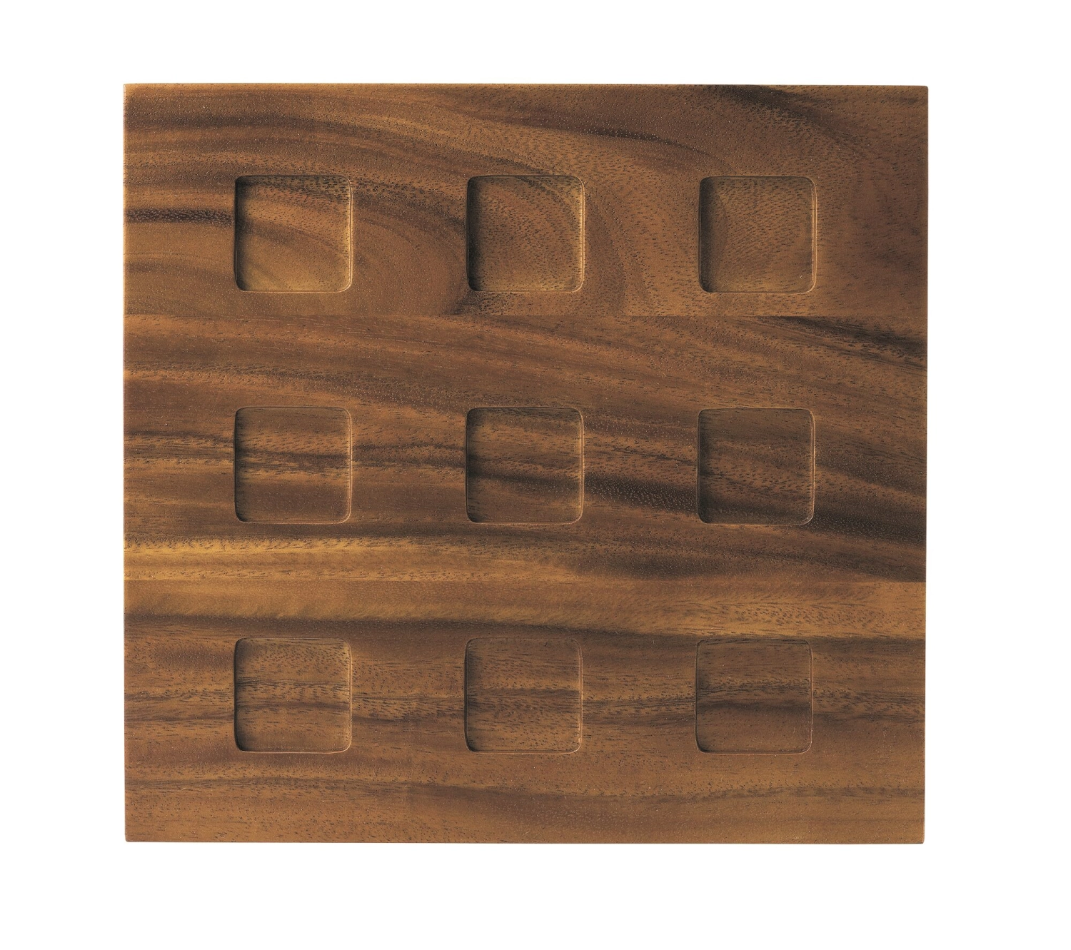 Planche en bois Modulo 9 trous 28.5x27cm H2.5cm / trou 3.9x3