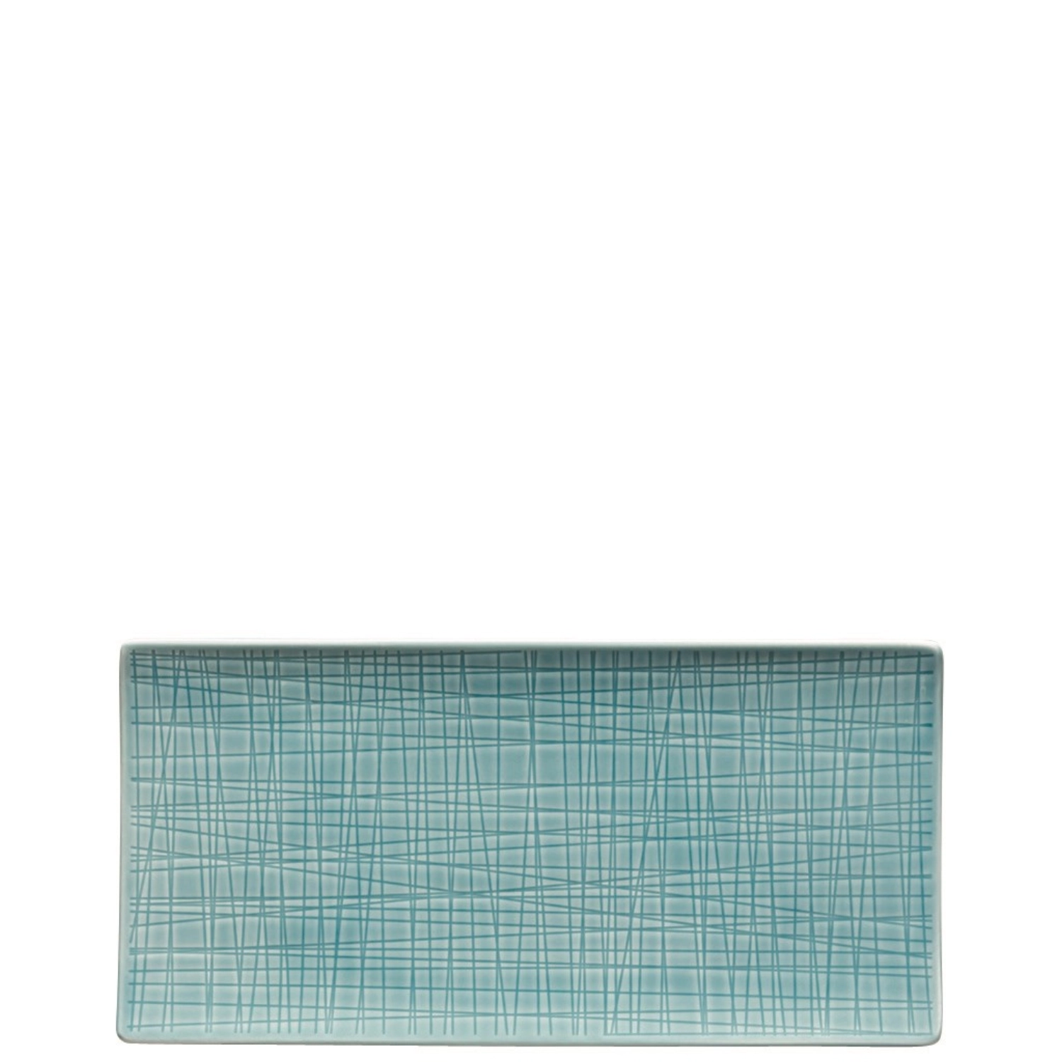 Mesh Colours Aqua Platte flach rechteckig 26x13cm