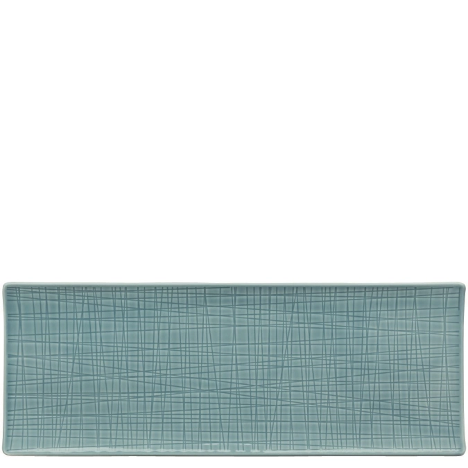 Mesh Colours Aqua Platte flach rechteckig 34x13cm
