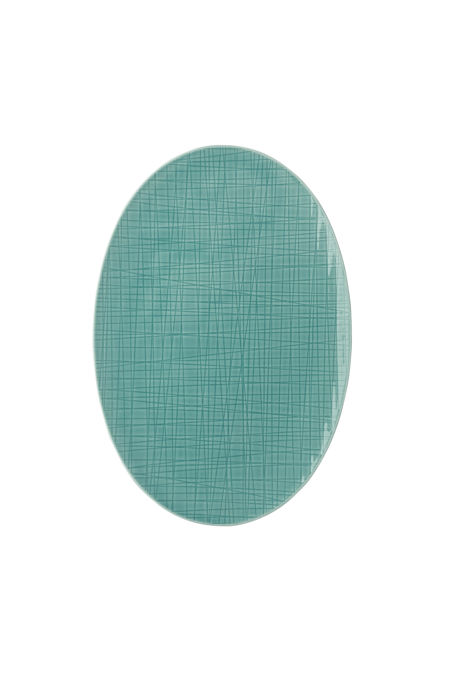 Mesh Colours Aqua Platte flach oval 30x21cm