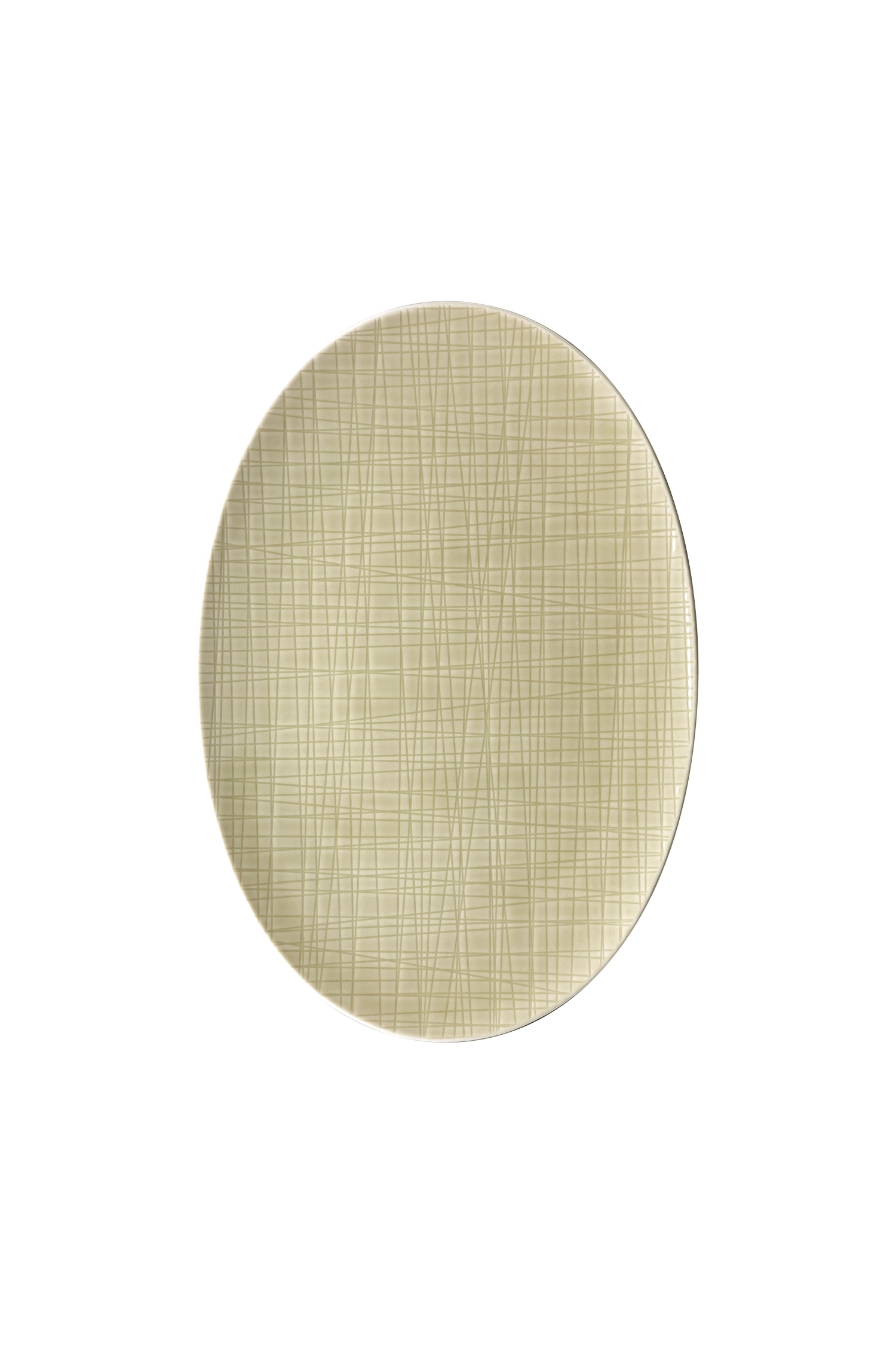 Mesh Colours Cream Platte flach oval 30x21cm