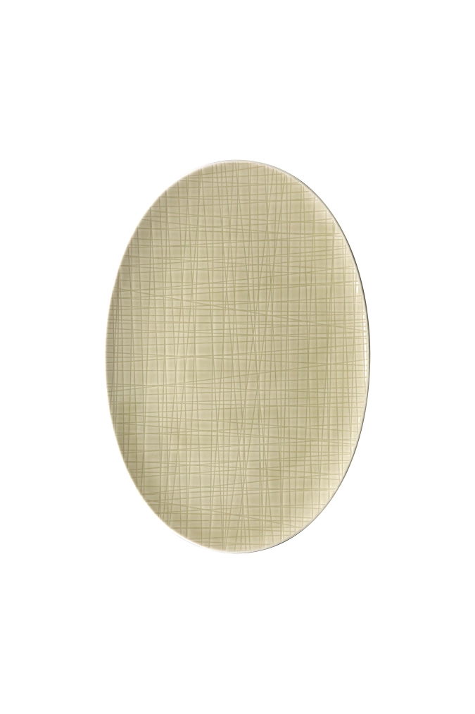 Mesh Colours Cream Platte flach oval 30x21cm
