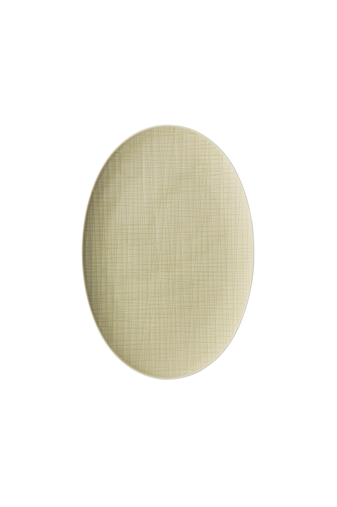 Mesh Colours Cream Platte flach oval 34x24cm