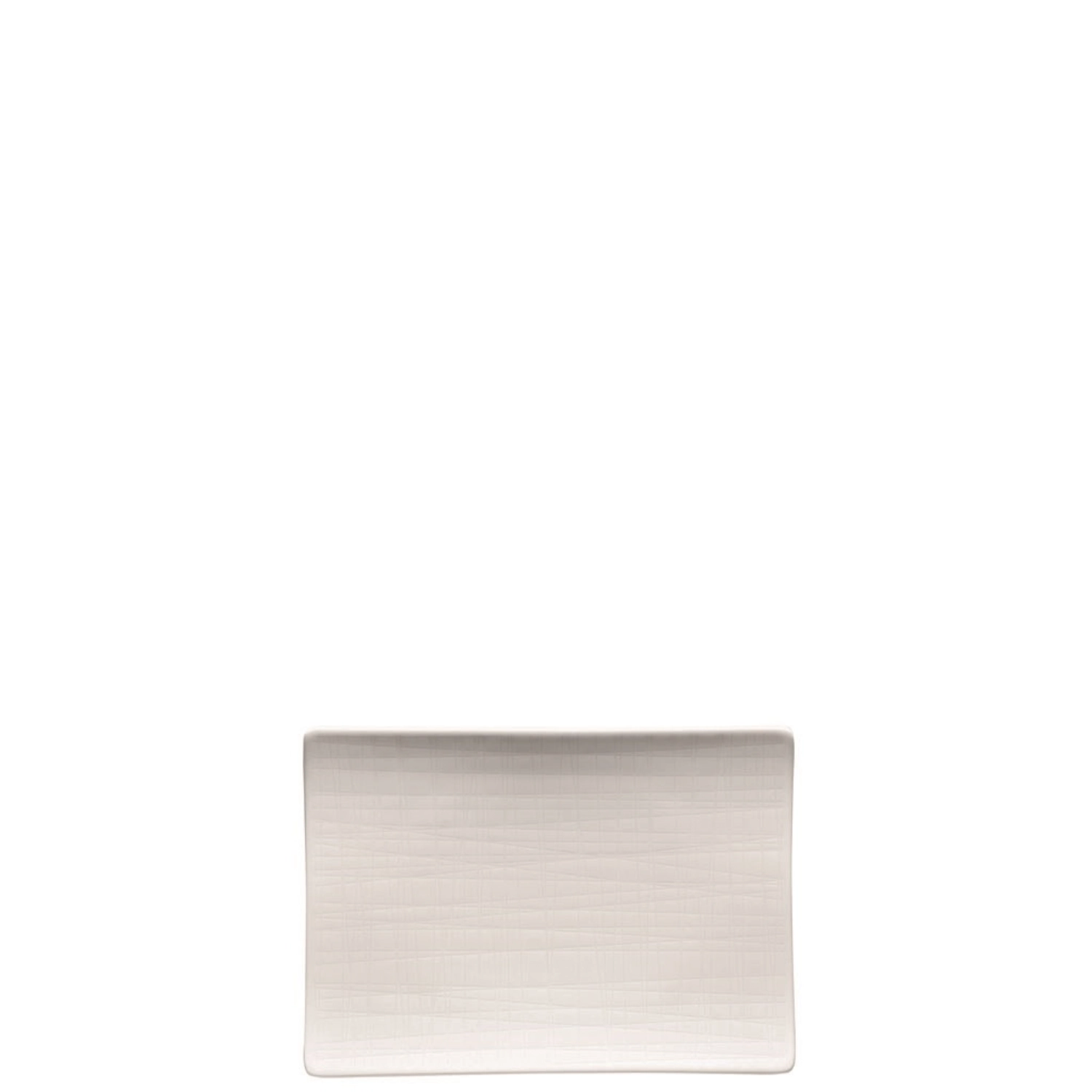 Mesh weiss Platte flach rechteckig 18x13cm