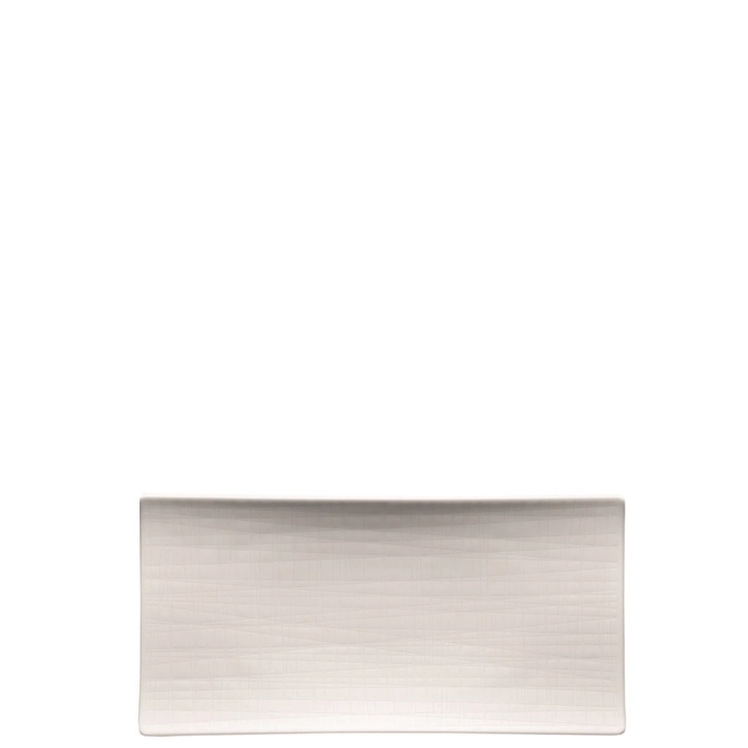 Mesh weiss Platte flach rechteckig 26x13cm