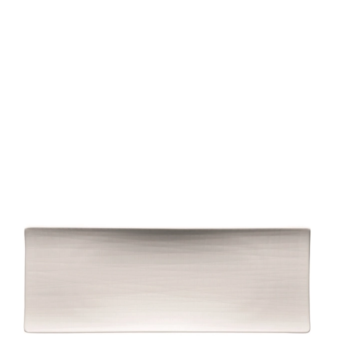 Mesh weiss Platte flach rechteckig 34x13cm